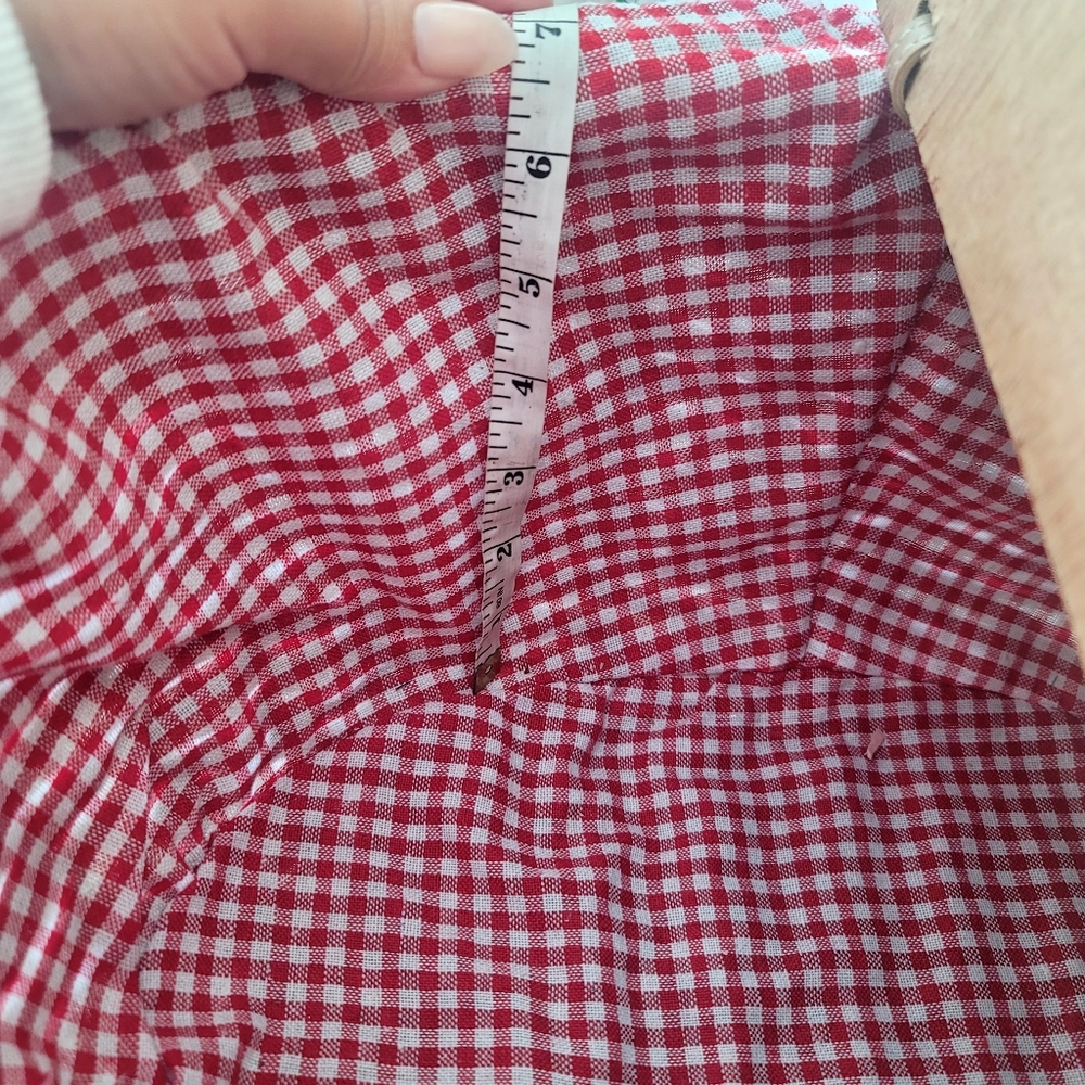 ​Picnic Time Wicker Picnic Basket Vintage  Red & White Gingham Liner Cottagecore - Picture 3 of 16